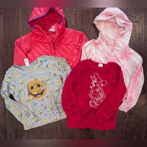 Girls Jackets And Sweatshirts Bundle Lot Of 4 Size 8